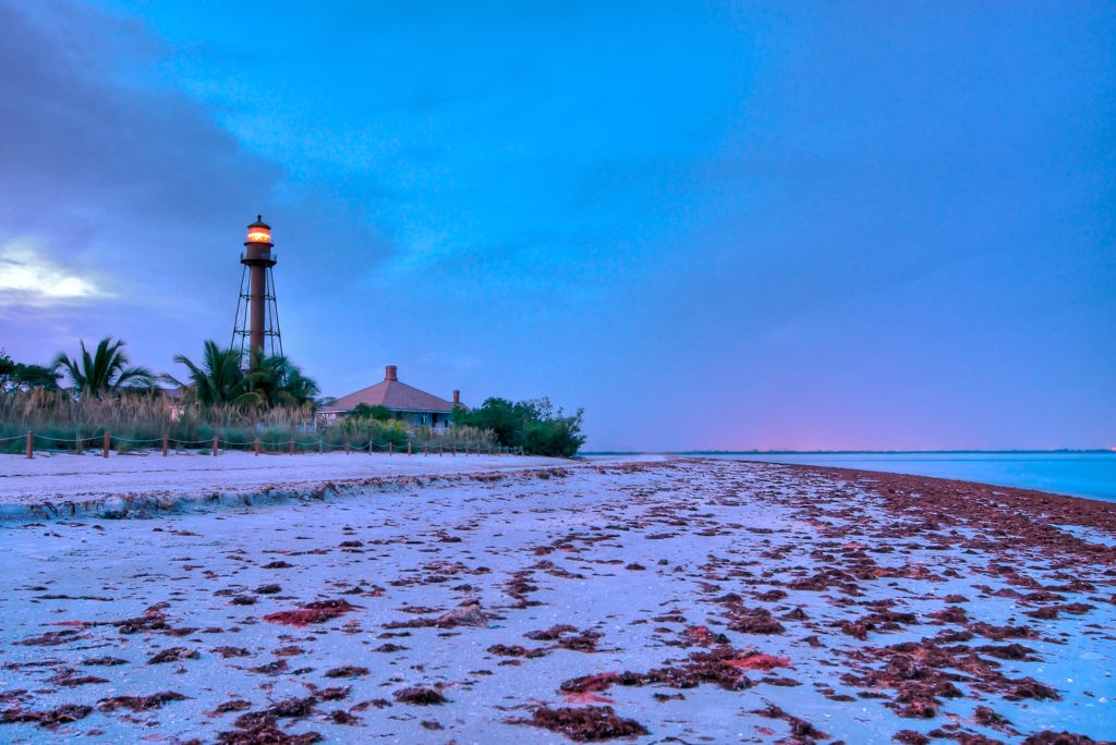 Lighthouse Point at Sanibel in Florida, this Lighthouse is an historical landmark in Sanibel.