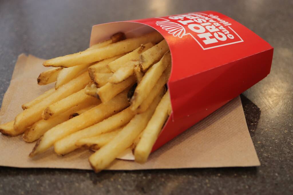 MIAMI, FLORIDA USA - 10-26-2021
A serving of fries at Wendy’s. The fast food chain promises replacement if the fries are not hot  crispy.