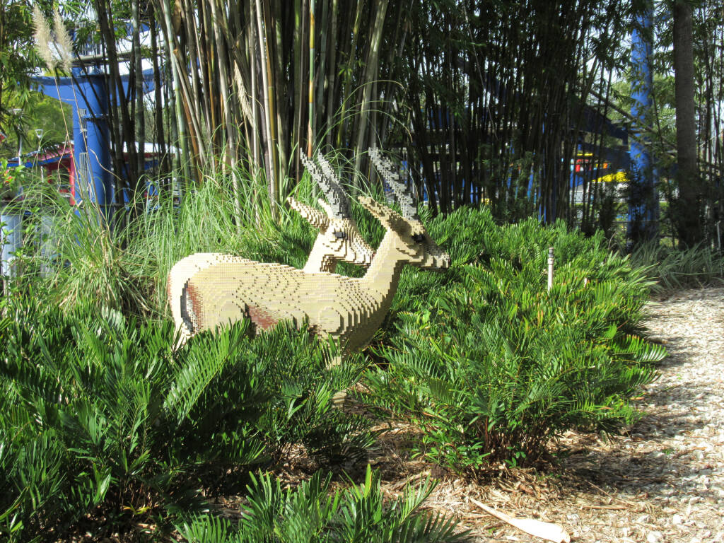 WINTER HAVEN, FL – NOV 26: Safari Trek ride at Legoland theme park in Winter Haven, Florida, on Nov 26, 2019. The parks' rides are Lego themed; many appear as if they're built of Lego bricks.