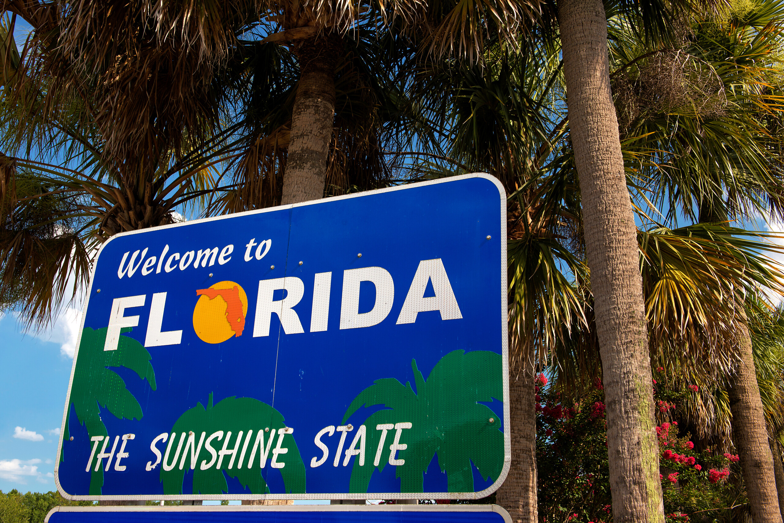 „Witamy na Florydzie” znak (Sunshine State)