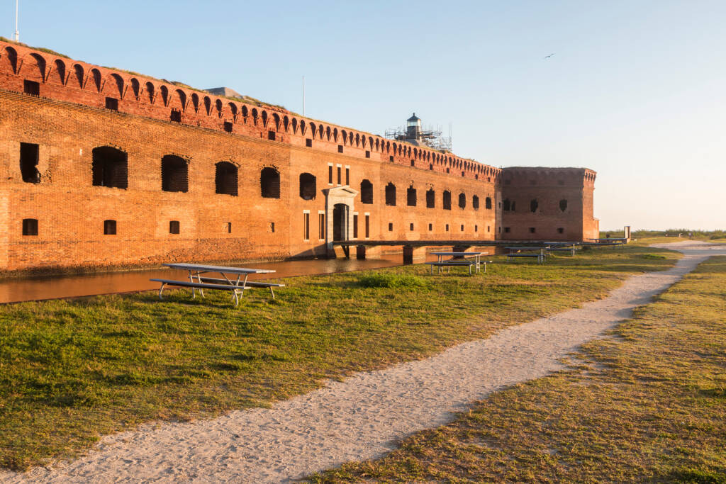 Sunrise at Fort Jefferson in Dry Tortugas National Park (Florida).