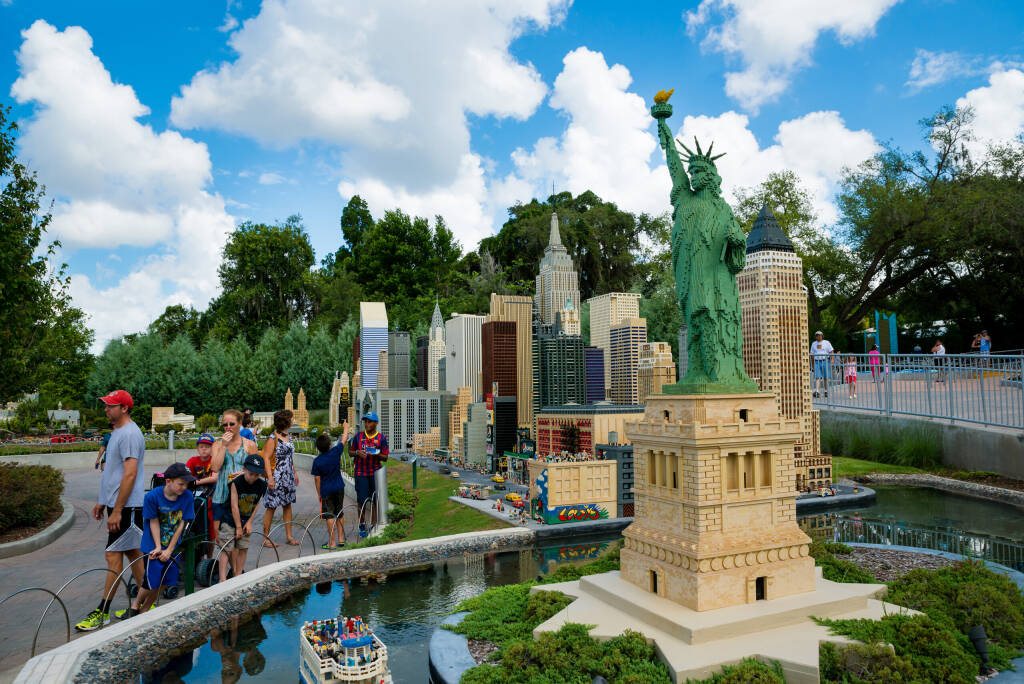 WINTER HAVEN, FL - June 18, 2014: Lego model of New York City at Legoland Florida on June 18, 2014, in Winter Haven, FL.
