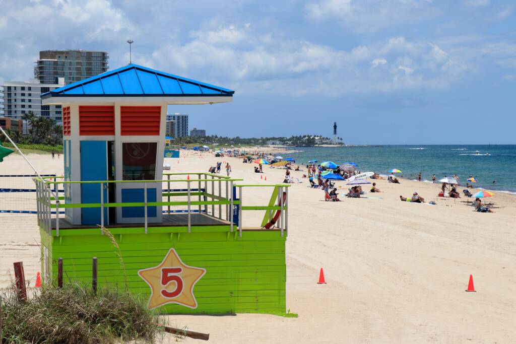 Plaża w Pompano Beach, Floryda.